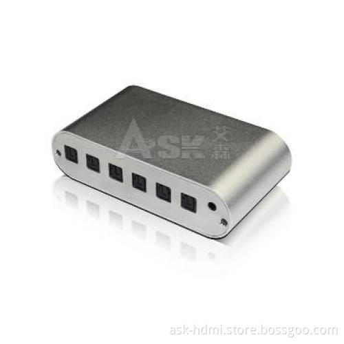4 port Toslink switcher box with 2 port out put